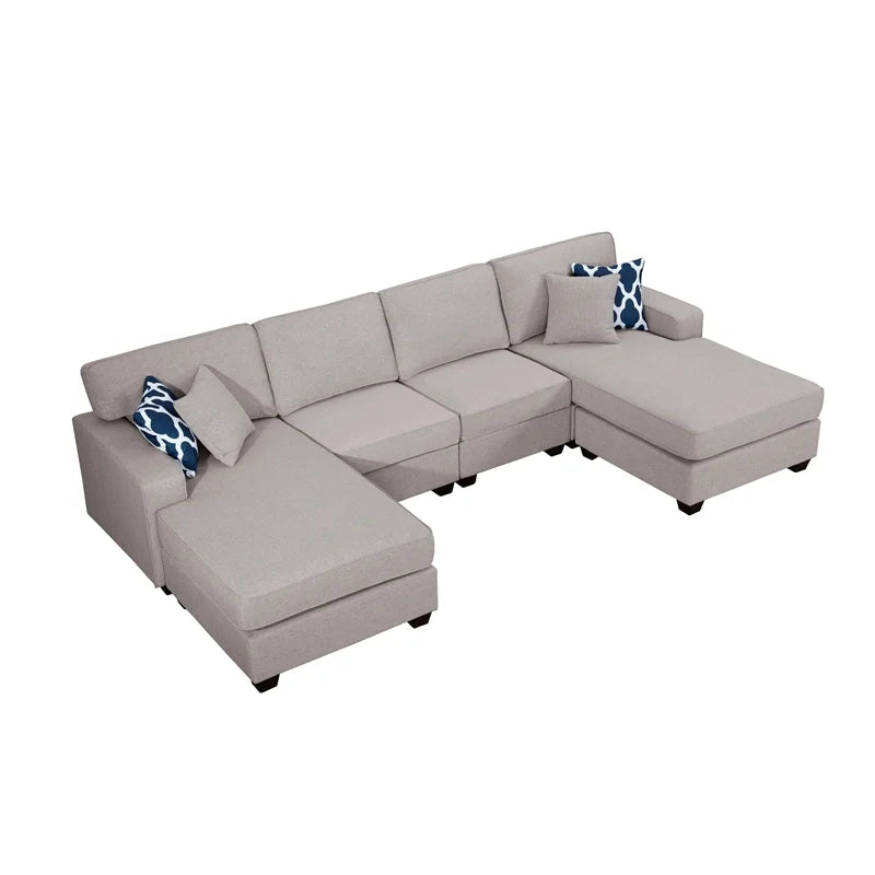 Fabric Reversible Sectional Sofa D807