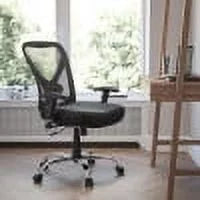 Black Mesh Ergonomic Task Office Chair with Adjustable Back and Arms Q18902