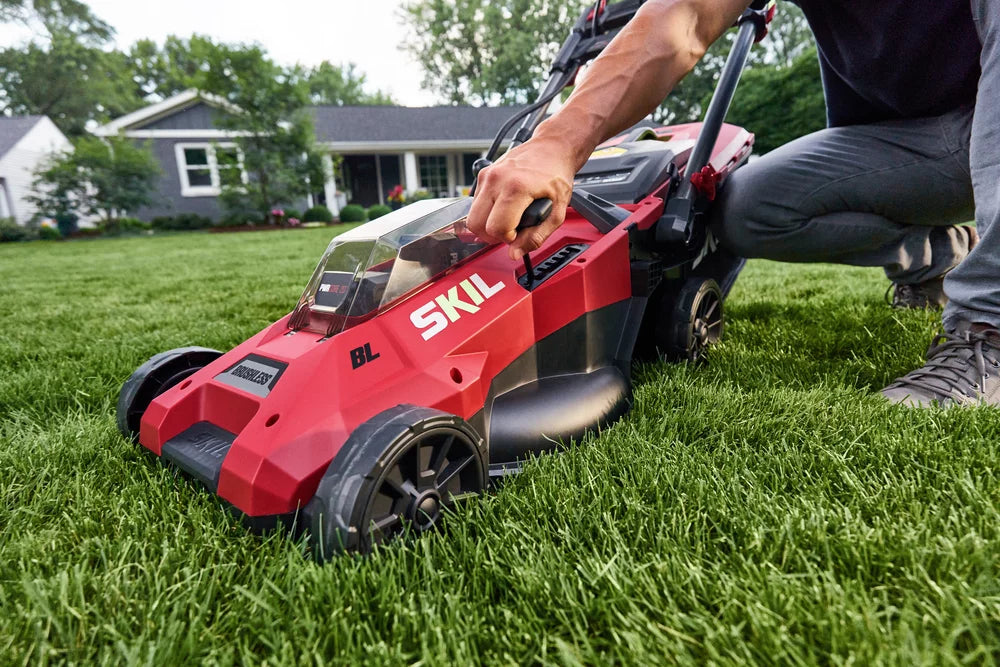 20V Brushless Lawn Mower Kit with Two 4.0 Ah Battery and Dual Port Charger F73702