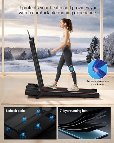 14% Incline Walking Pad Treadmill, 3-in-1 Portable Folding Treadmill with 2.5 HP Quiet Brushless W537145