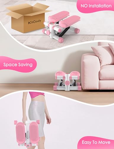 Mini Stepper with Resistance Bands, Adjustable Height Fitness Stepper Machine J814