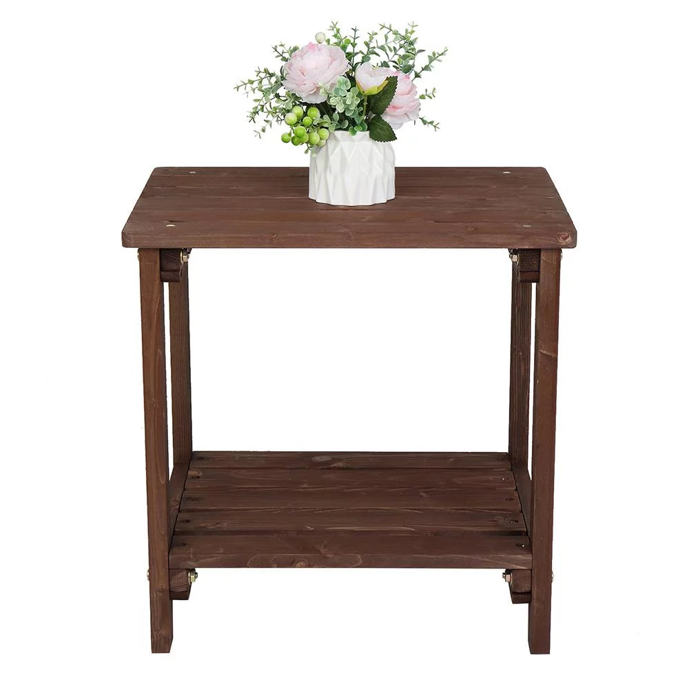 Wood 19" Rectangular Side Table Q850477