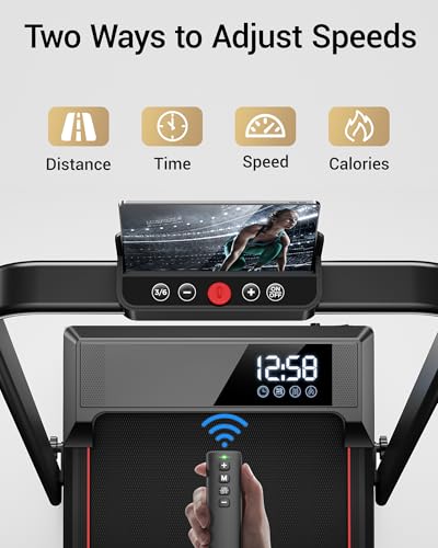 14% Incline Walking Pad Treadmill, 3-in-1 Portable Folding Treadmill with 2.5 HP Quiet Brushless W537145