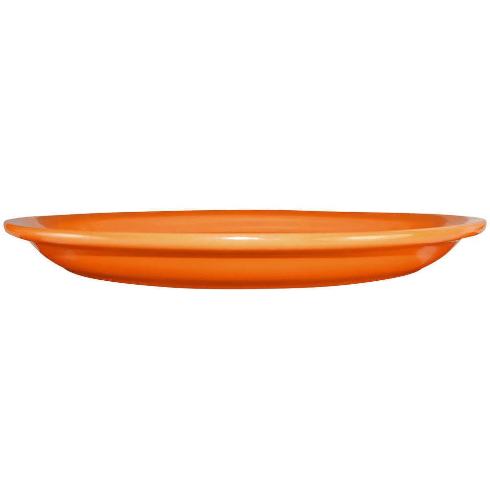 Orange Stoneware Narrow Rim Platter D9007