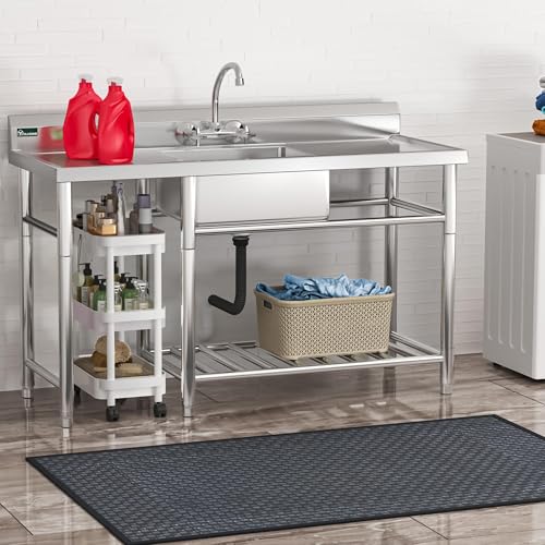 Freestanding Stainless-Steel Single Bowl Commercial Sink P3192