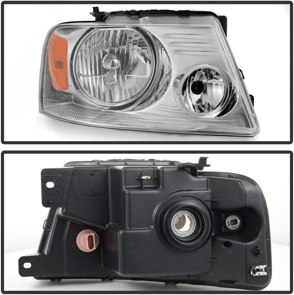 Chrome Headlights Pair Set D3511