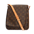 Brown Canvas Shoulder Bag R6048