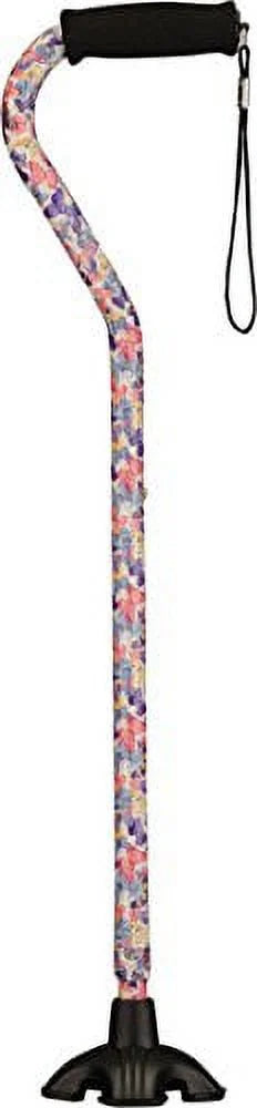 Walking Cane with All Terrain Rubber Quad Tip Base and Carrying Strap G153707