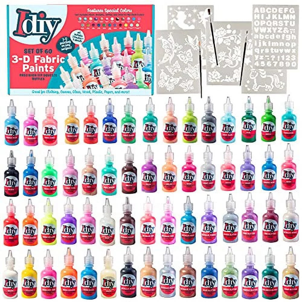 Set of 60 Colors Fabric Paints K898190