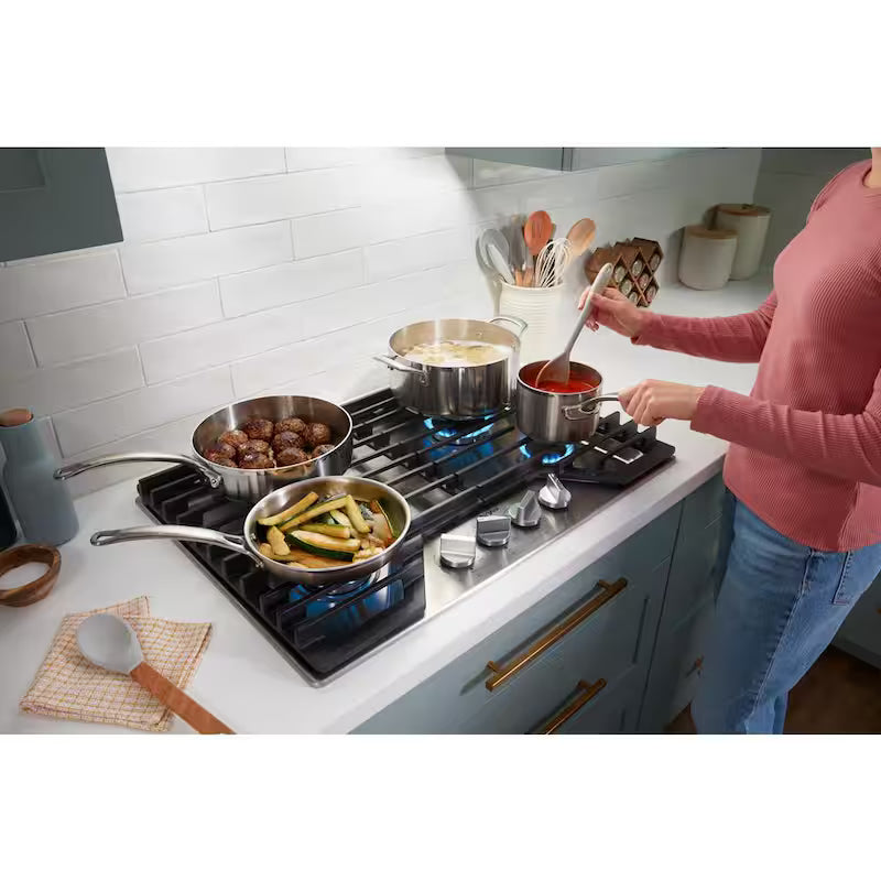 4-Burners Recessed Gas Cooktop in Stainless Steel A45170