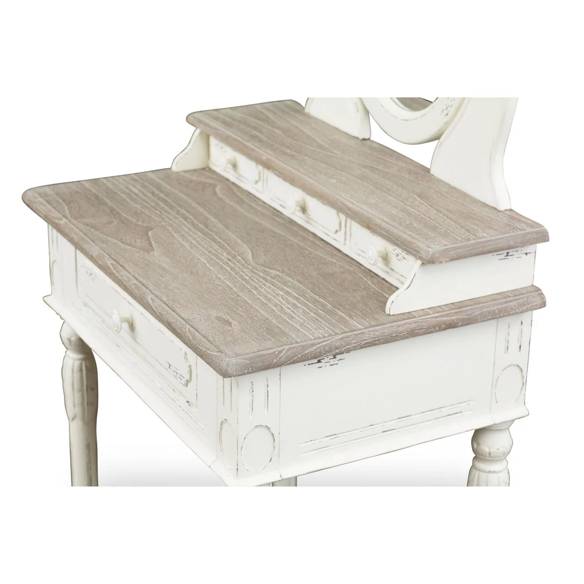 White and Natural Bedroom Vanity Table Y737093