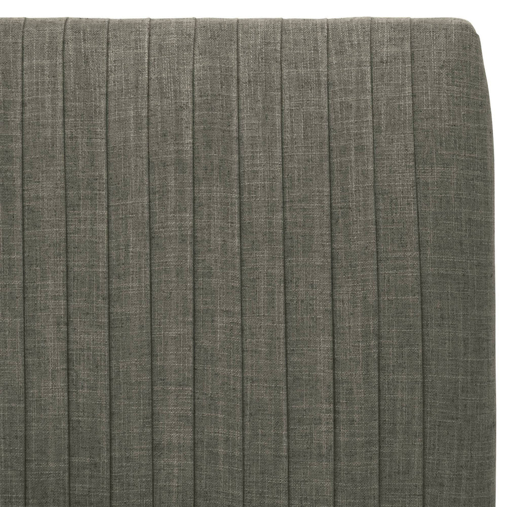 Gray Pleated California King Headboard J2970