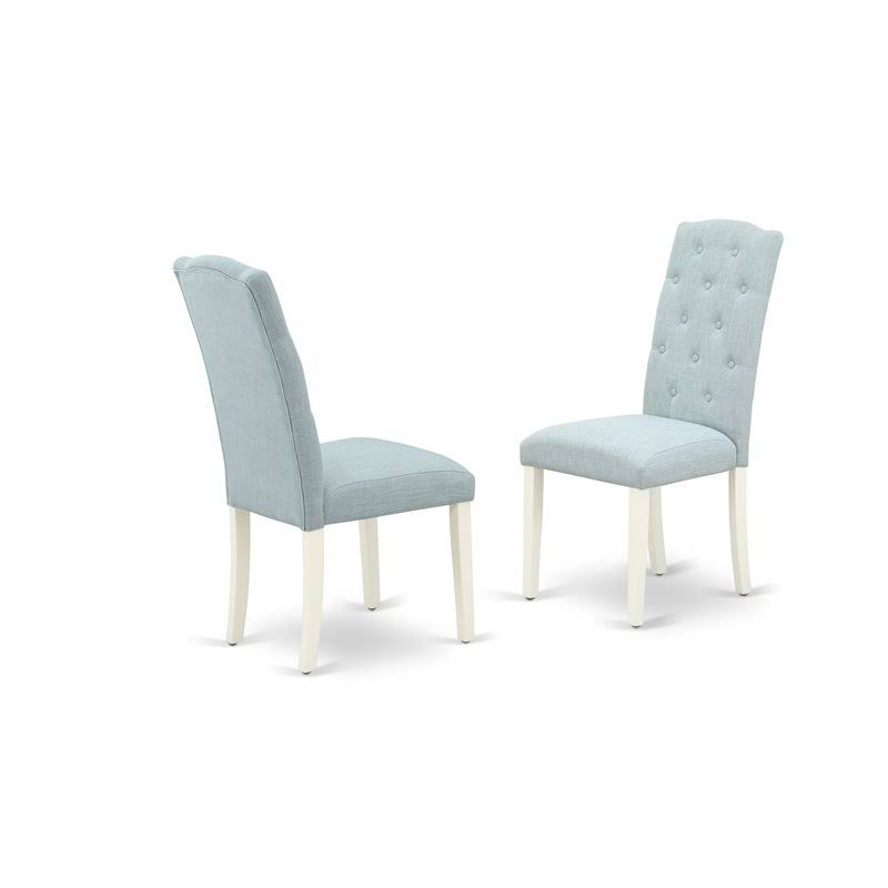 3 Piece Linen White Baby Blue Dinette Set K2967