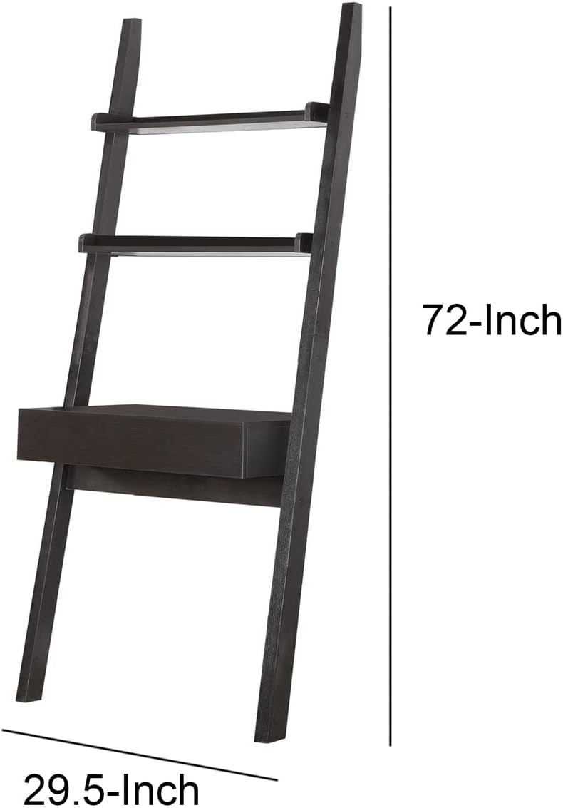 Brown Wall Leaning Ladder Writing Desk B94662