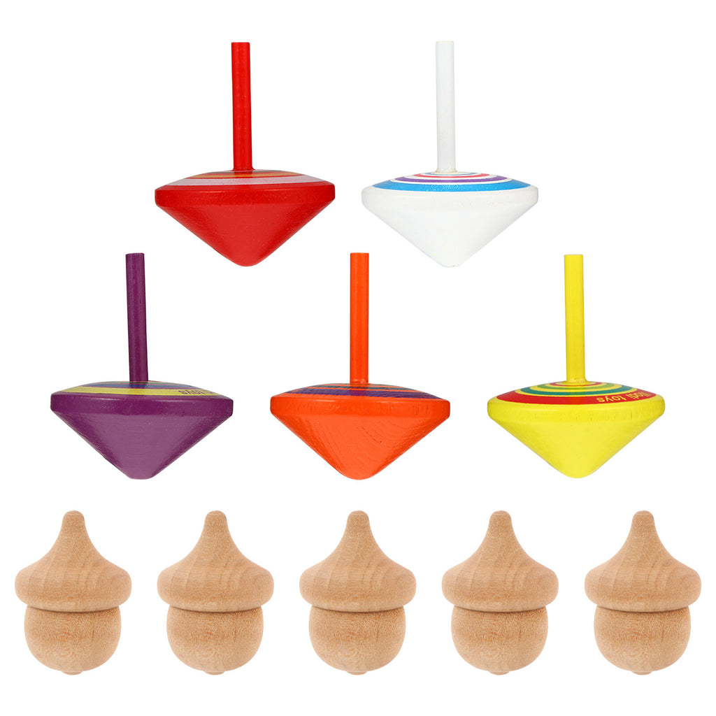 10pcs Wooden Tops Toy P224