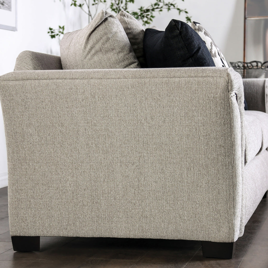 Light Taupe Fabric Upholstered Sofa R8683