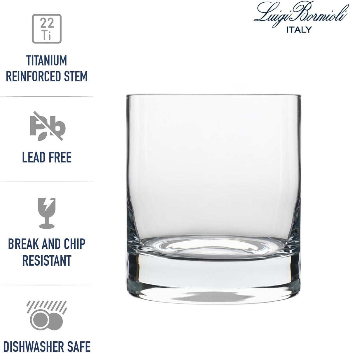 Set of 4 Double Old Fashioned Glasses, 13.5 fluid ounce I4872