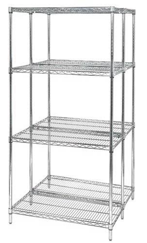 Chrome Wire Shelving Unit V15172