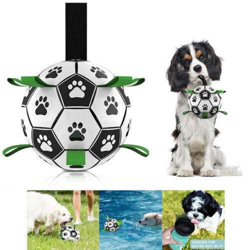 Dog Toys Soccer Ball with Straps D64119
