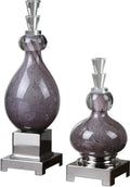Purple Glass Bottles, Set of 2 F71768