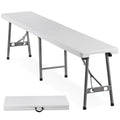 White 6ft Plastic Folding Bench H7373