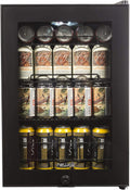 90 Can Capacity Beverage Refrigerator Cooler with Glass Door B660605