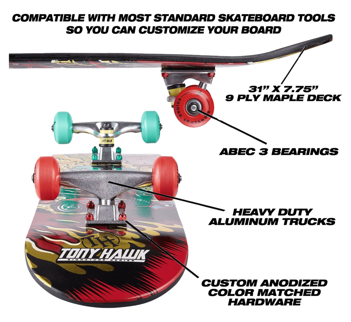 31" Popsicle Complete Skateboard with Pro Trucks Q6953