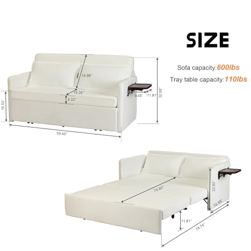 Black Convertible Sofa Bed P4927