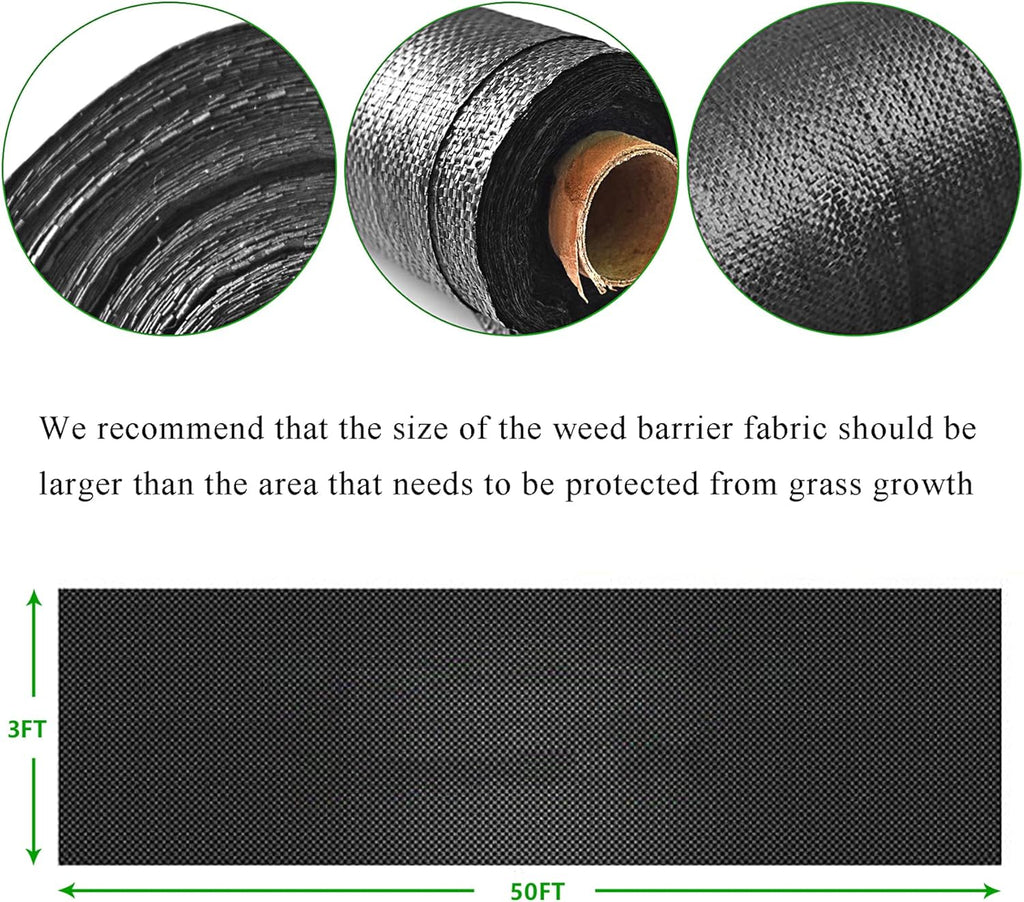 Heavy Duty Weed Barrier Landscape Fabric 6FTx100FT K1140