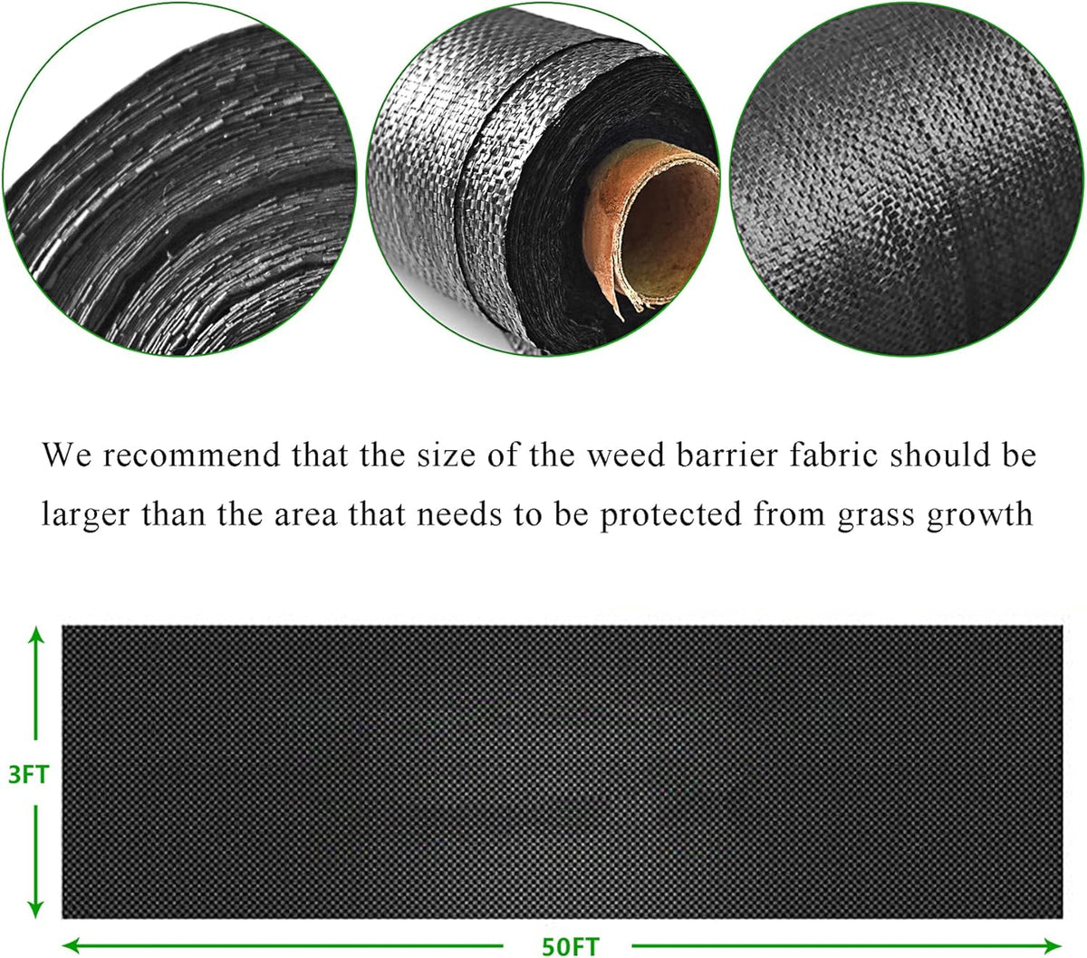 Heavy Duty Weed Barrier Landscape Fabric 6FTx100FT K1140