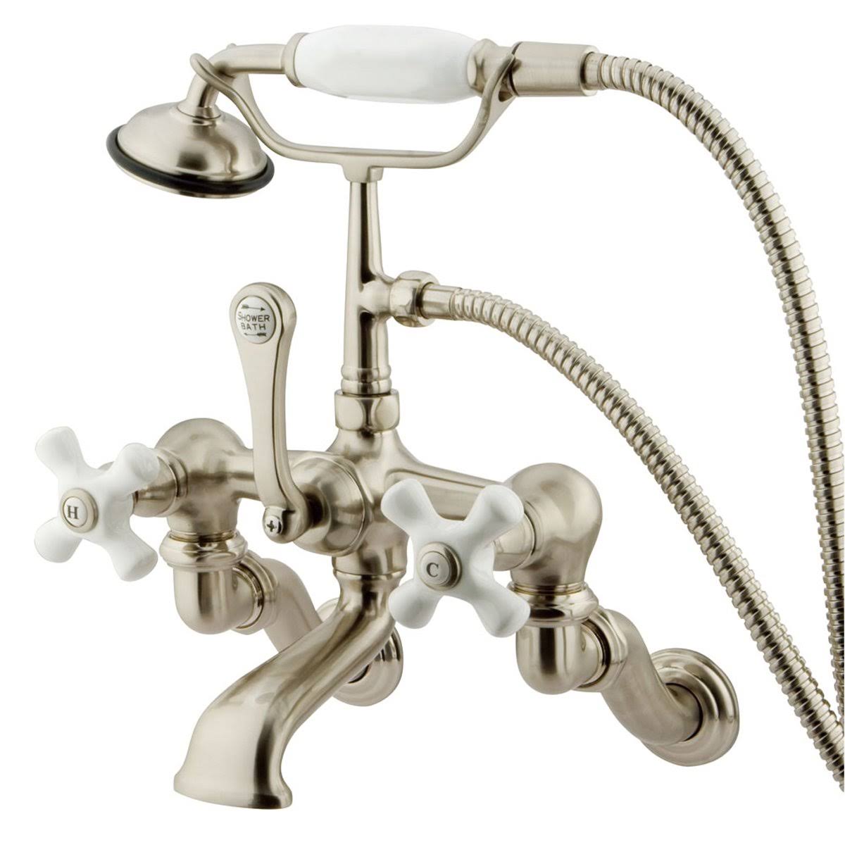Vintage Wall Mount Clawfoot Tub Filler with Hand Shower A656941