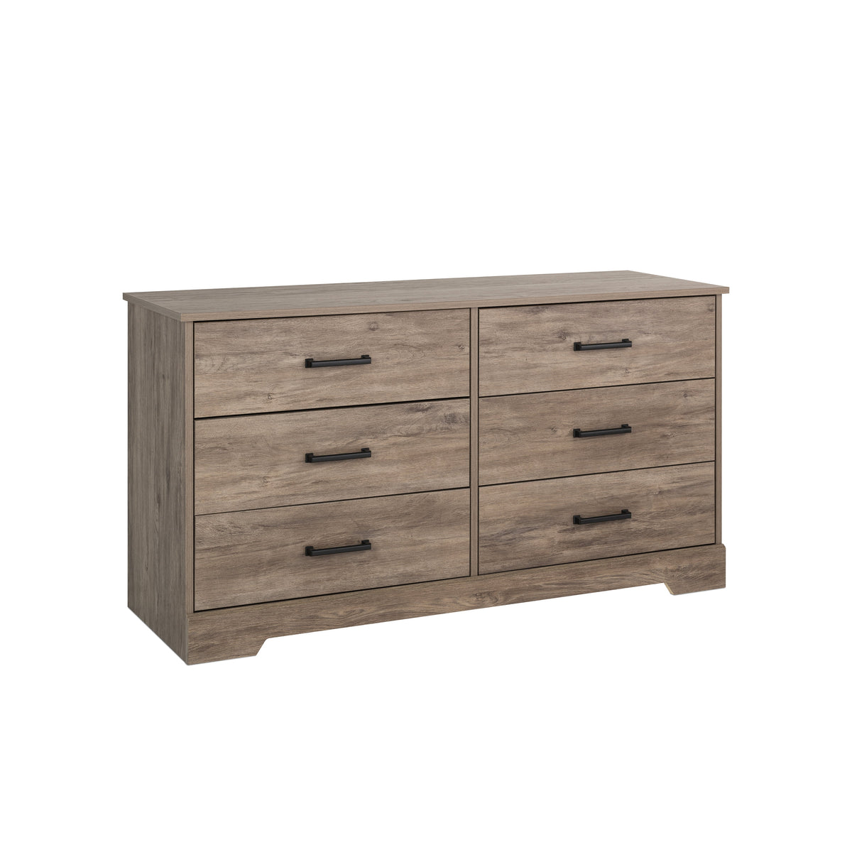 Black 6 Drawer Dresser V574