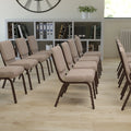 Beige Fabric Stacking Church Chair J100