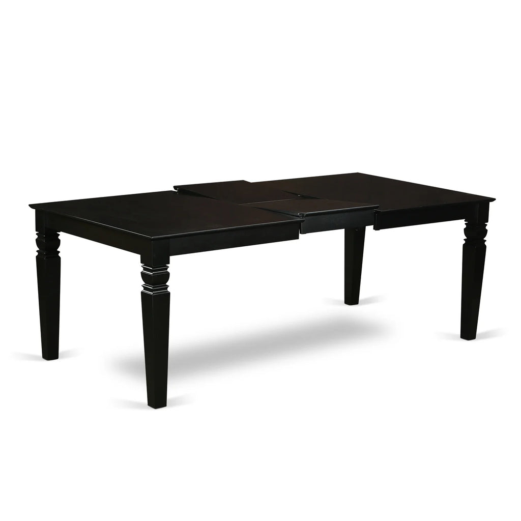 Black Leather Seat 7-piece Wood Dining Set E42338