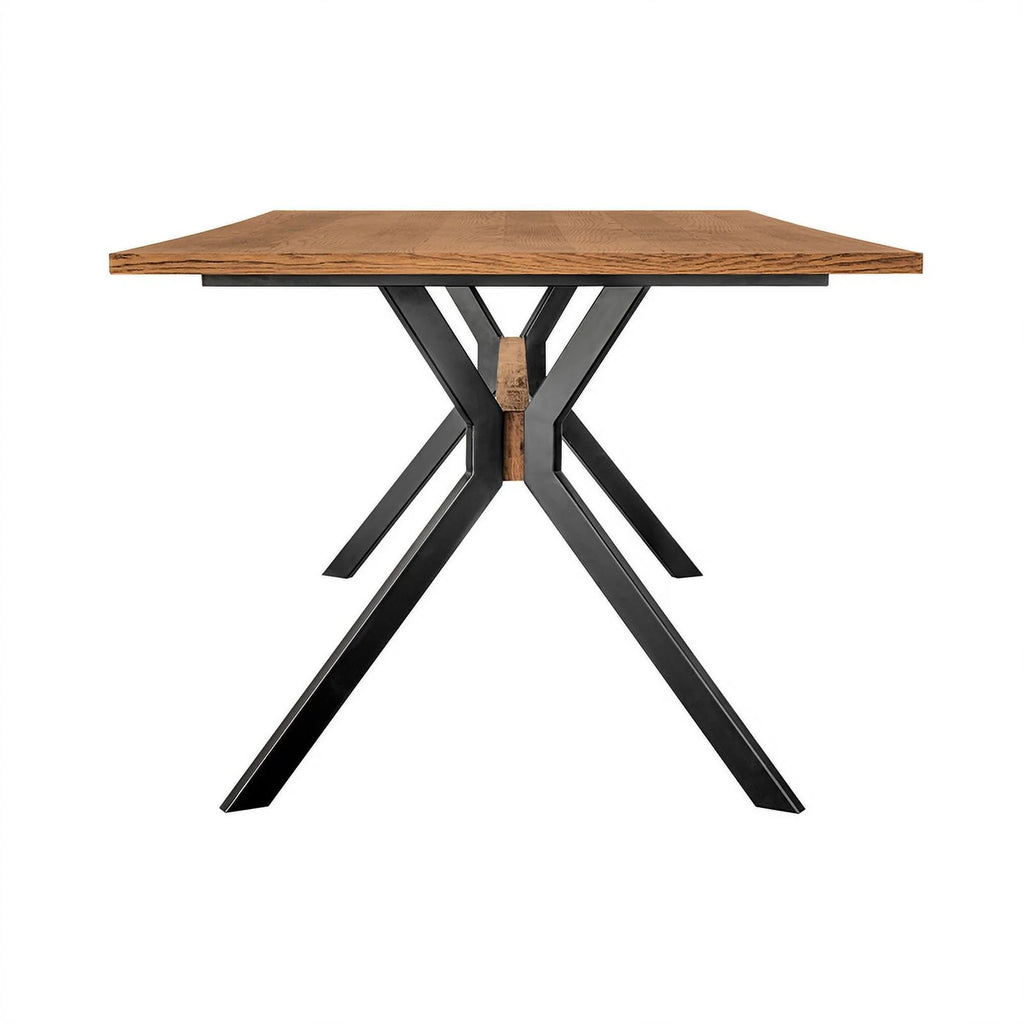 79 Inch Rectangular Wooden Dining Table with Trestle Base Z30765