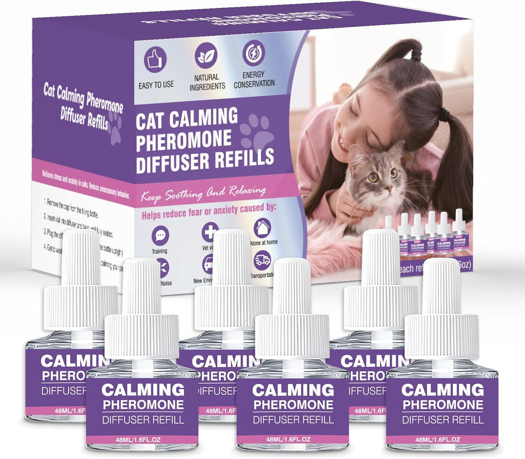 6 Pack Cat Pheromone Diffuser Refills 48ml I134