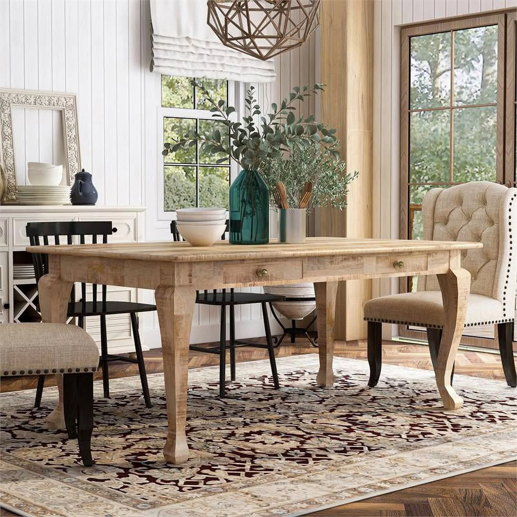 Wood 4-Drawer Dining Table O68691