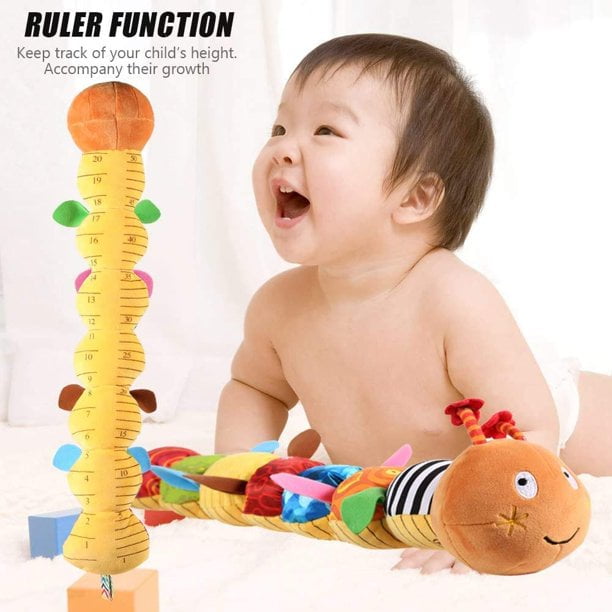 Multicolor Sensory Stuffed Animal Crinkle Toy with Bells and Rattles C745785