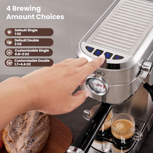 Beige Espresso Machine with Milk Frother X9498