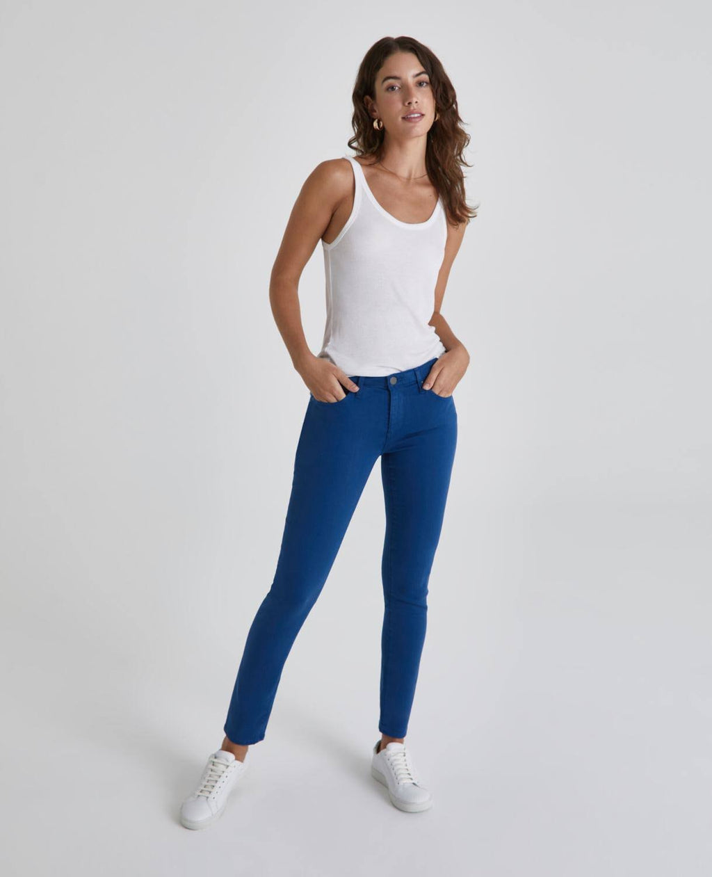 Ankle Jeans in Hi-White Mariner Storm C206