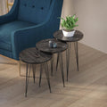 Set of 3 High Gloss Nesting End Tables Y121