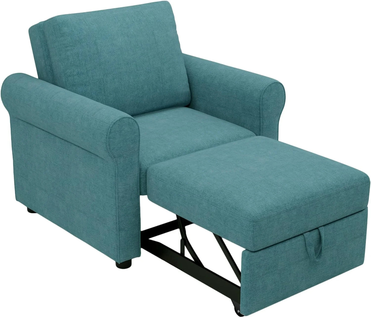 Teal Convertible Sleeper Chair Bed W844