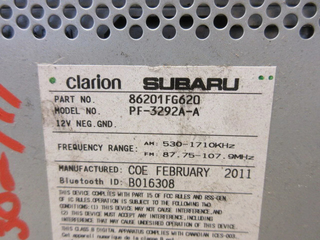 Pre-Owned Subaru Impreza AM FM CD Mp3 Radio Receiver I989077