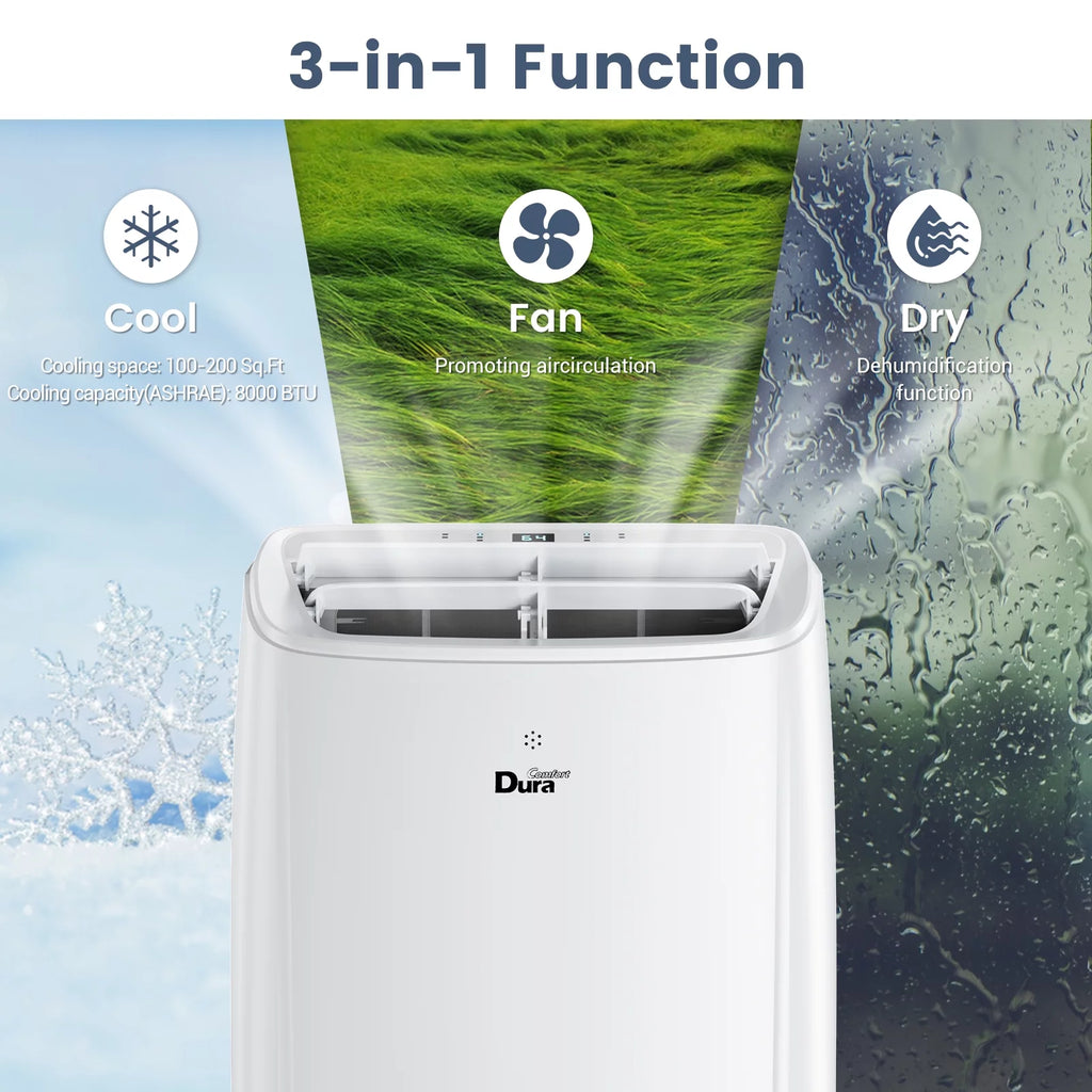 10200BTU Portable Air Conditioner with Remote Control W2495
