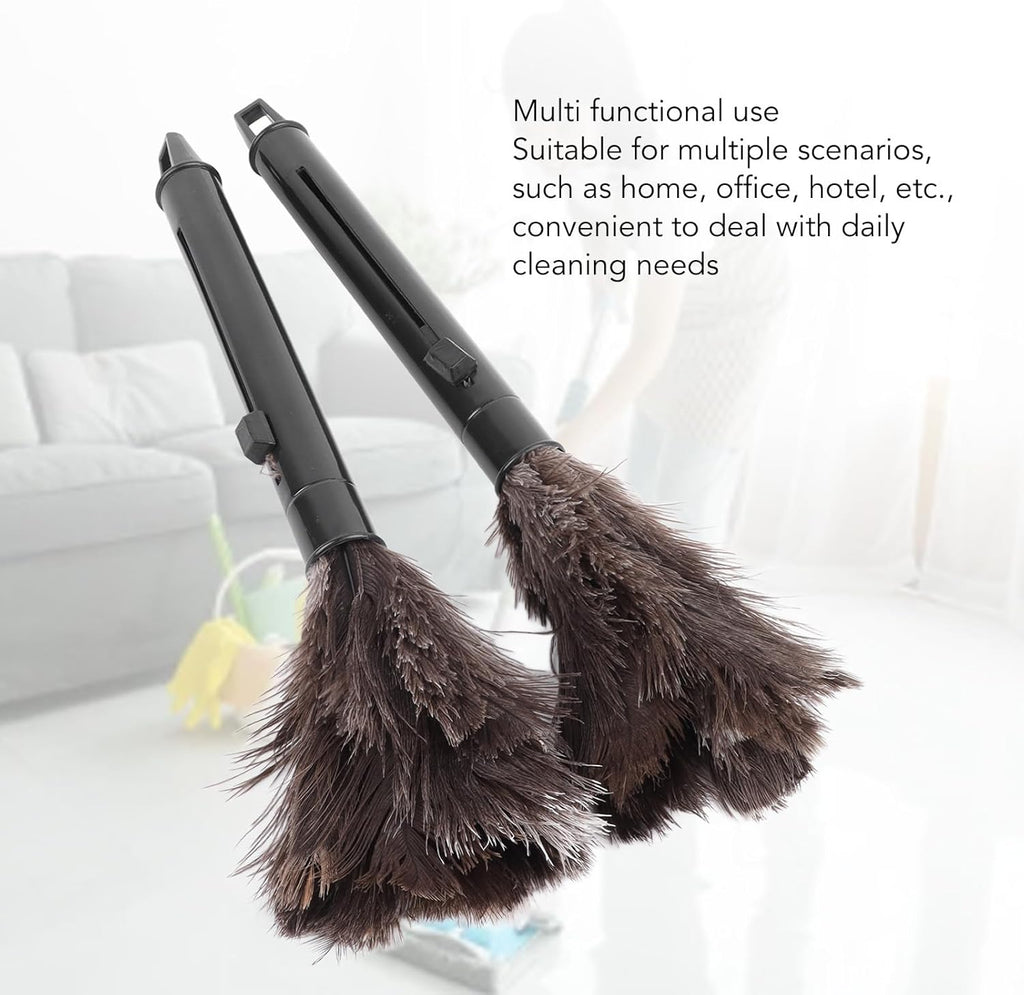 Ostrich Feather Duster Retractable Extendable Handheld C902
