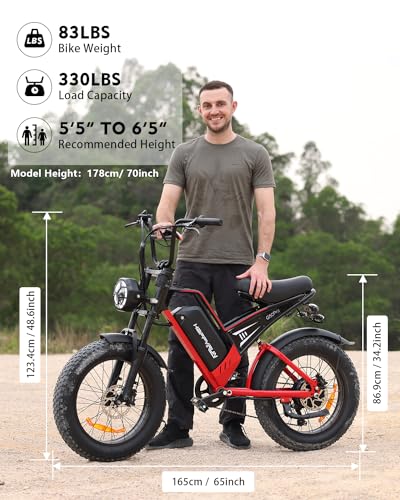 20" Fat Tire 48V 25Ah 7-Speed Electric Bike M4026