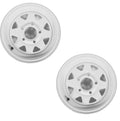 2-Pack White Trailer Wheel 15 x 5 5 Lug N81119
