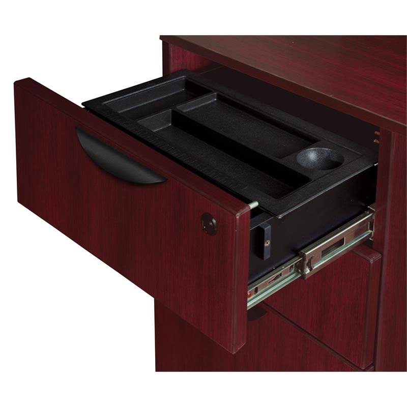 Mahogany Single Pedestal Corner Credenza J292614