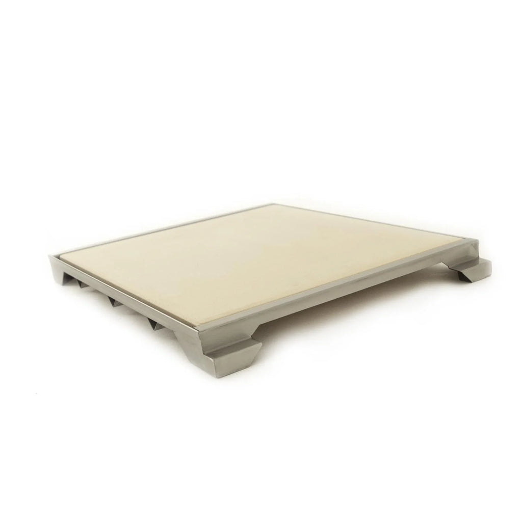 15-Inch Ceramic Pizza Stone With Stainless Steel Tray H491
