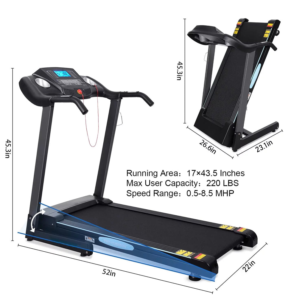 2.5 HP Folding Treadmill with Auto Incline K73128